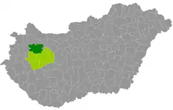 Pápa District within Hungary and Veszprém County.