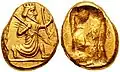 Daric Type III ("King running with lance") gold coin (mid-4th century BC)