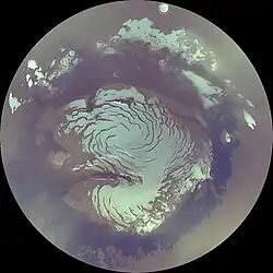 Mars Polar Cap during MRO transition phase instrument checkout