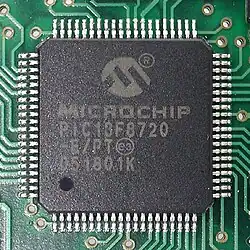 80-pin thin quad flat package (TQFP) – PIC microcontroller