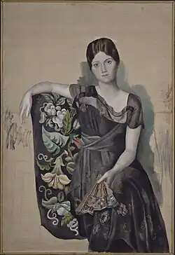 Portrait d'Olga dans un fauteuil, (Pablo Picasso's wife Olga Khokhlova, 1917–1918)