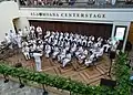 The band with a band from the Japanese Navy.