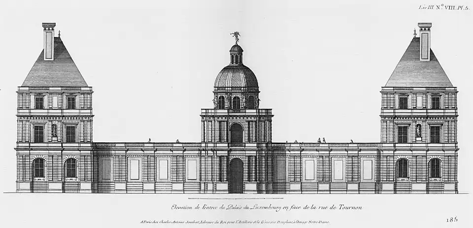 Elevation of the street façade[4]