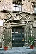 Detail of the Palace's Gothic gateway.