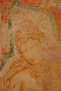 The residual portion of the mural found in Panamalai, bears testimony to the Pallava's mastery of painting