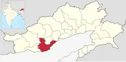 Location of Papum Pare district