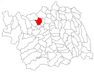 Location in Bacău County