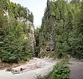 Partnach river near Garmisch-Partenkirchen, at which Harker's journey to Transylvania was filmed