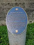 The memorial plaque's content shown here.