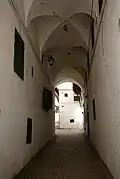 An arched passage or Sabbath gate.