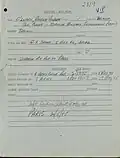 Worksheet on the request for the repatriation of "Patrick Albert O'Leary" (labelled "VIP")