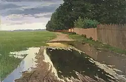A Landscape with a fence (1906–1911),, by Paul Raud (1865–1930)