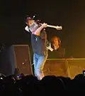 Mike McCready on stage with Pearl Jam in Bologna, Italy on September 14, 2006.