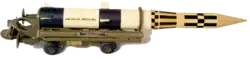 satellite rocket on launcher