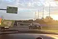 Driving northbound on Mornington Peninsula Freeway before the Frankston-Dandenong Rd Exit