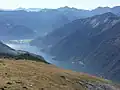 View from mountain top of Big Unnütz towards Pertisau (SW)
