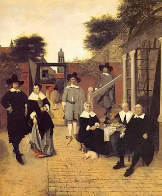 Group portrait of an unknown family or company c. 1650 – c. 1665