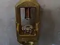 Detail of pin index yoke connector for medical oxygen