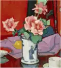 Pink Roses, Chinese Vase (Samuel Peploe, c.1916)