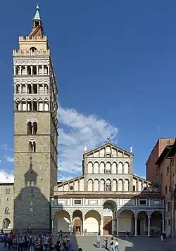 Pistoia Cathedral with bell tower