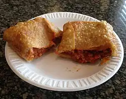 A pizza puff