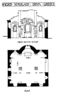 Plan and cross-section