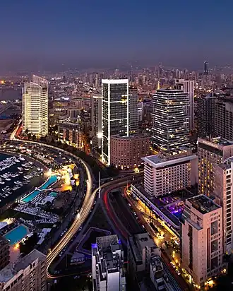 Platinum Tower, aerial view