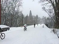 Light snow in Portland, Oregon, U.S.