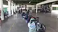 Passengers at Tabatinga port queueing for a ferry to Manaus