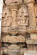 Pot shaped buttress for the temple architecture, Chola age, Chennakesava Swamy temple, Pushpagiri