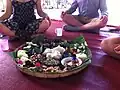 A meal made at the cooking school using ingredients grown on the school farm