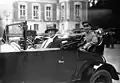 First outing of the Automobile Club féminin - Baronne Hélène de Rothschild in her car