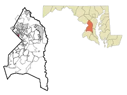 Location of Colmar Manor, Maryland