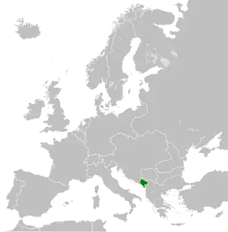The Principality of Montenegro in 1890.