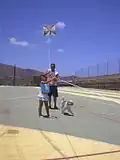 Square kite for family fun