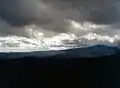View of Rabun Bald in January in the afternoon