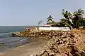 Coast erosion caused the collapse of the antenna mast on September 11, 2002.