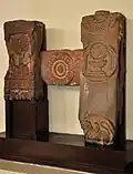 Buddhist railing with Bodhi tree and Wheel of Law. 1st century BCE