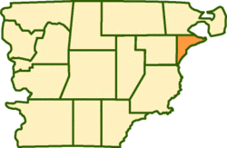 location of Rawson Department in Chubut Province