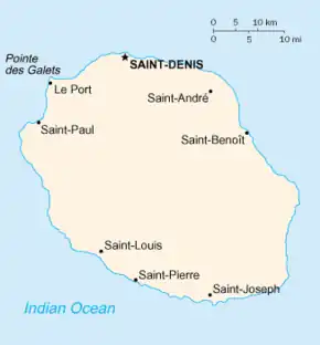 Map of Réunion