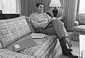 Reagan at Camp David working on the 1982 State of the Union