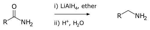 Reduction of amides to amines