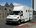 British prisoner transport vehicle.