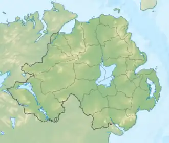 Map showing the location of Marble Arch Caves