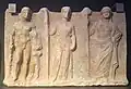 Relief with Dionysos, Heracles and possibly Artemis