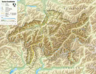 Bernina railway line is located in Canton of Grisons