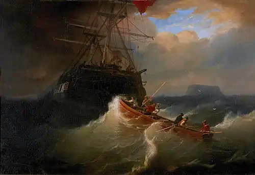 Retrieving the stern boat, 1842