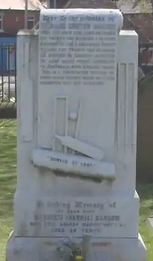 Dick Barlow's grave