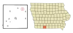 Location of Ellston, Iowa