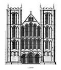 Engraving of the west front.